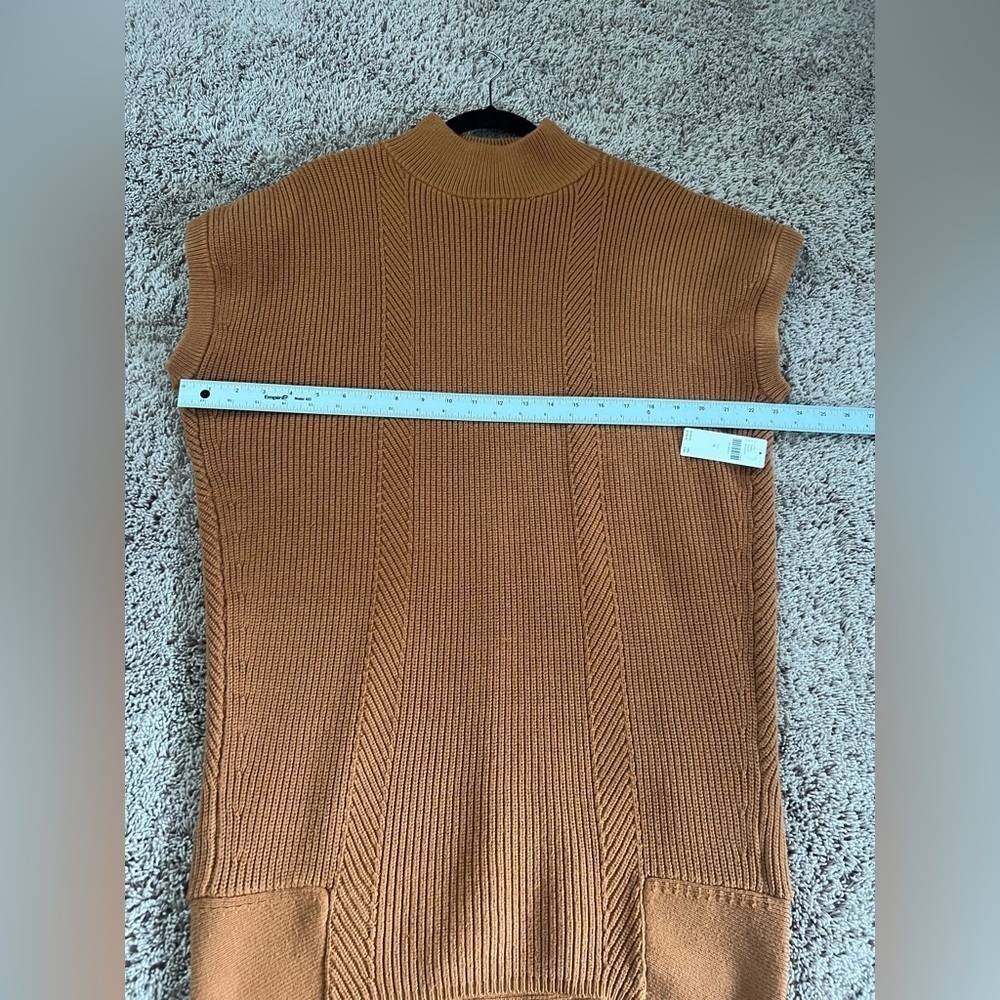 NWT new Anthropologie medium fits large  mock neck sweater mini dress brown - Picture 16 of 16